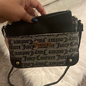 Juicy Couture Black Gray Cross bag
